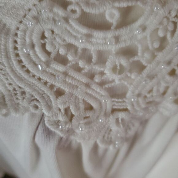 Alfred Dunner pretty 3/4 length sleeve blouse size M, polyester/rayon/spandex - Picture 4 of 6